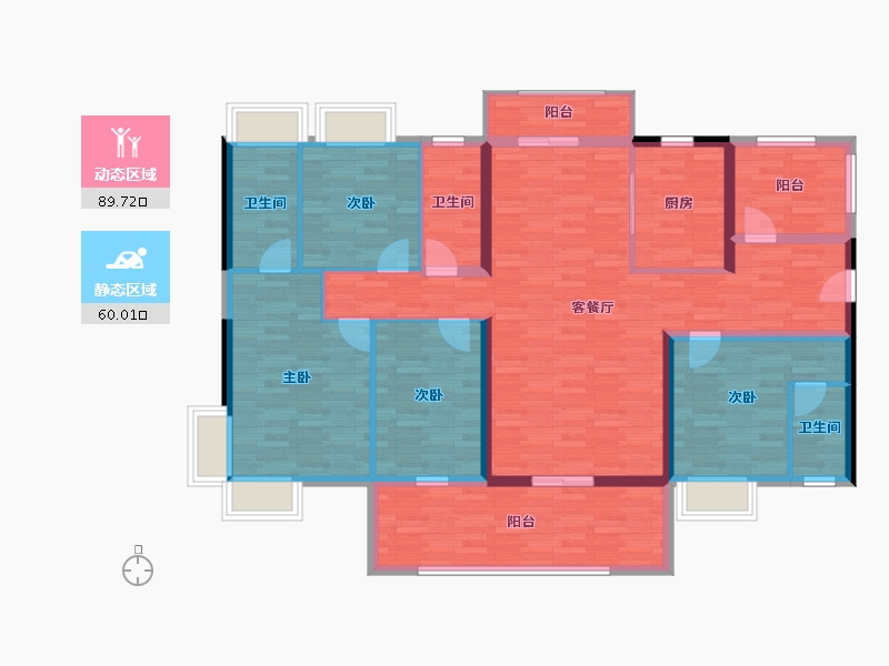 广东省-惠州市-御水龍庭-134.44-户型库-动静分区