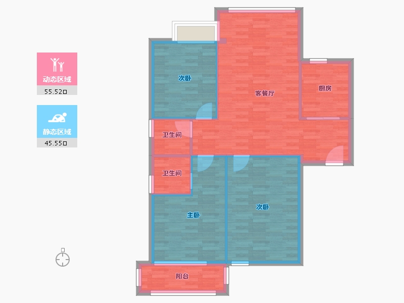 福建省-福州市-东升新城-92.48-户型库-动静分区