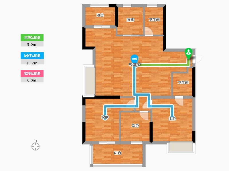 福建省-福州市-钱隆双玺-97.00-户型库-动静线