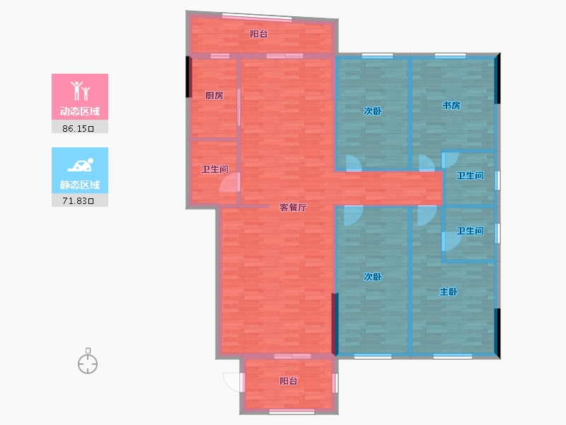 广东省-汕头市-义英新寨小区-144.49-户型库-动静分区