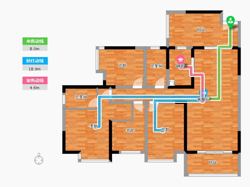 四川省-成都市-海骏达蜀都1号-131.91-户型库-动静线