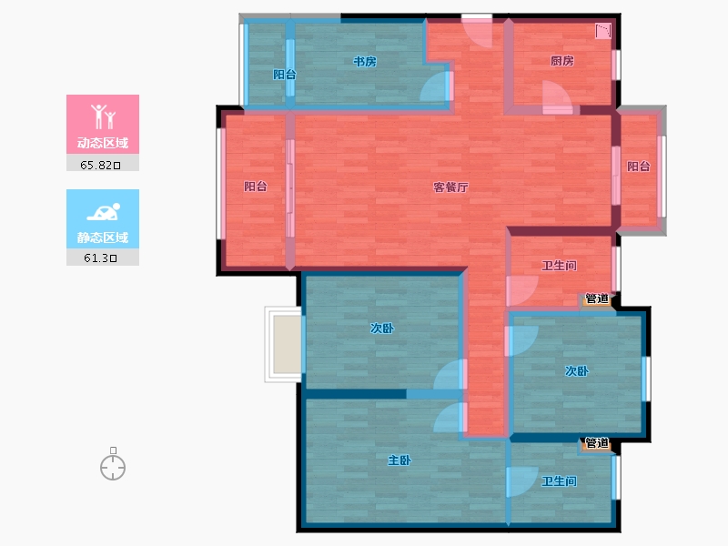 山西省-运城市-晋府壹号-112.63-户型库-动静分区