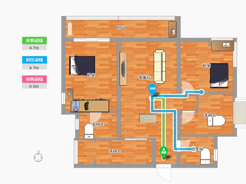 四川省-绵阳市-万达观澜(建设中)-89.47-户型库-动静线