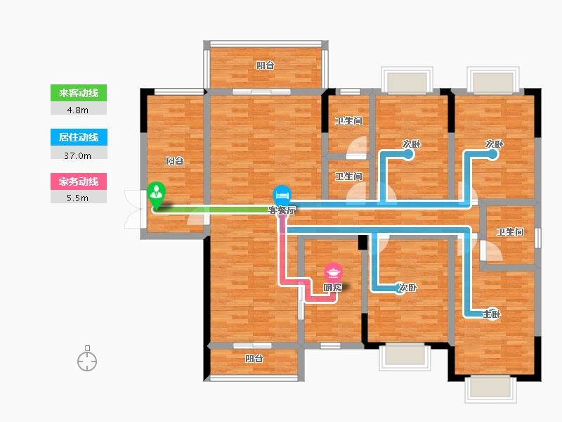 湖南省-邵阳市-友谊商住城-137.47-户型库-动静线