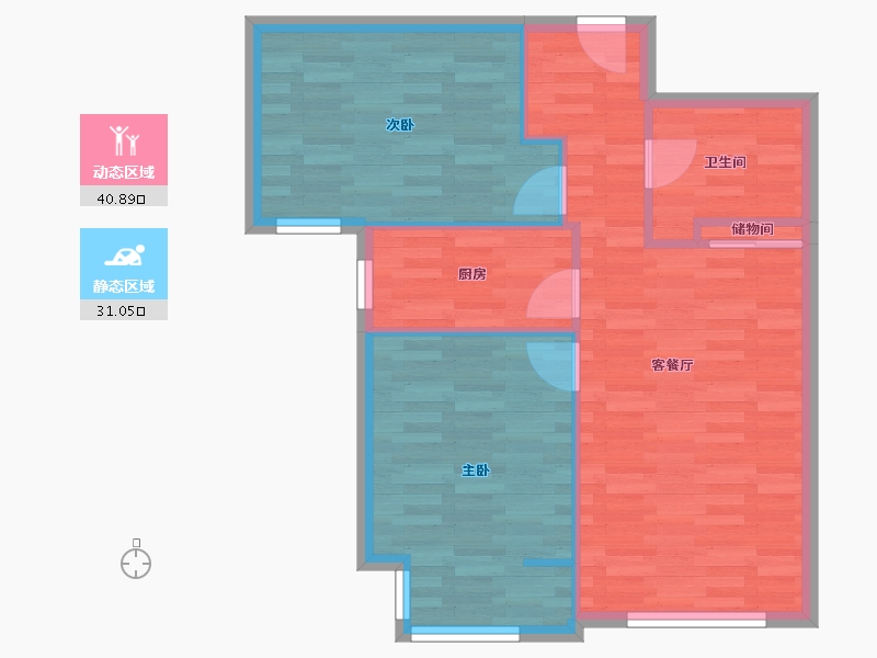 北京-北京市-常楹公元-65.39-户型库-动静分区