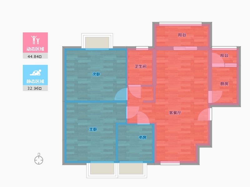 四川省-成都市-余家新城-69.39-户型库-动静分区