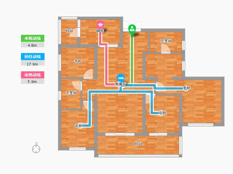 四川省-成都市-龙湖梵城-109.22-户型库-动静线