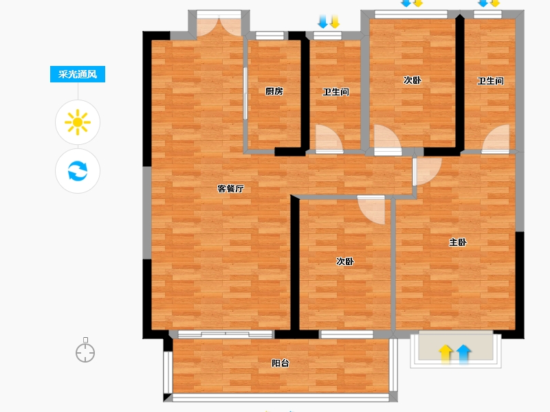 广西壮族自治区-贺州市-悦城-94.14-户型库-采光通风