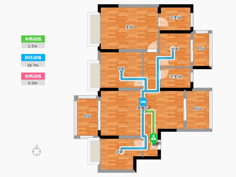 江苏省-南通市-雍景园-98.23-户型库-动静线