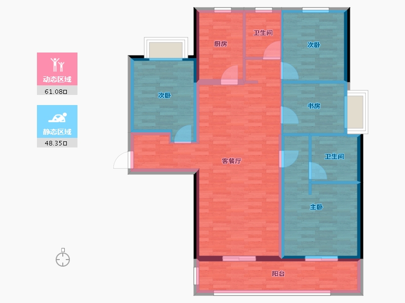 湖南省-长沙市-新城和樾-98.02-户型库-动静分区