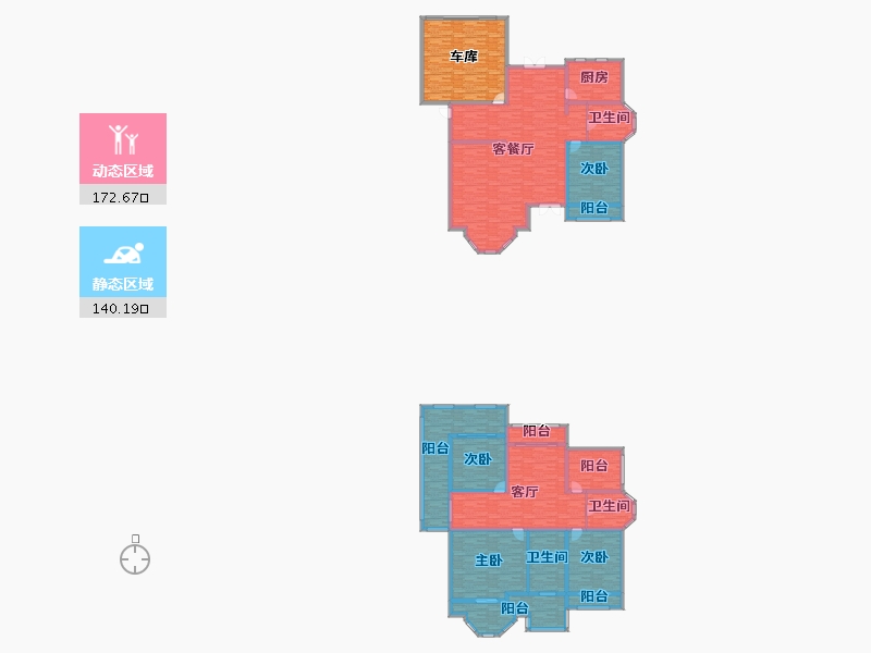 江苏省-常州市-金域东郡-318.17-户型库-动静分区