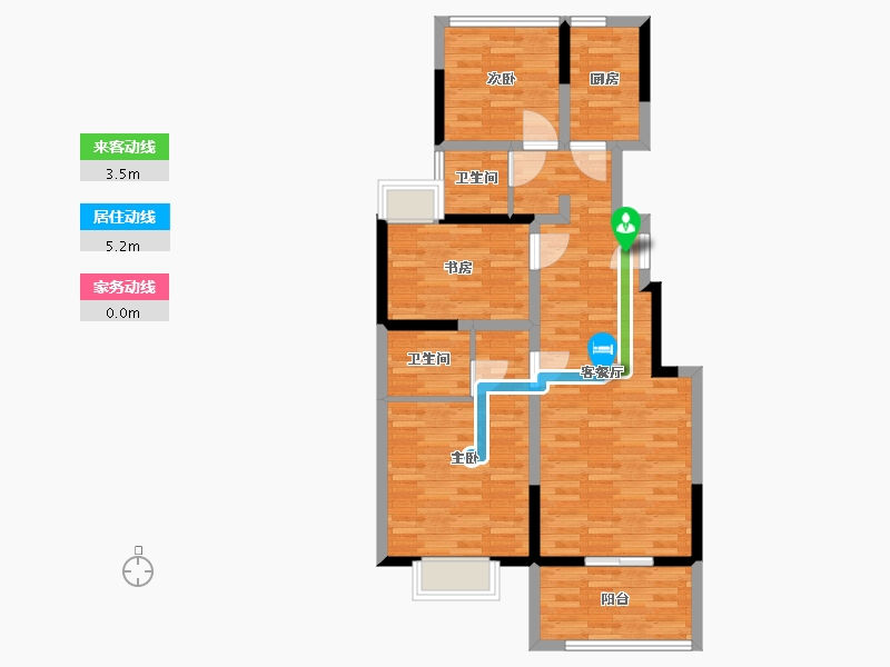 江苏省-苏州市-景悦澜庭-84.01-户型库-动静线