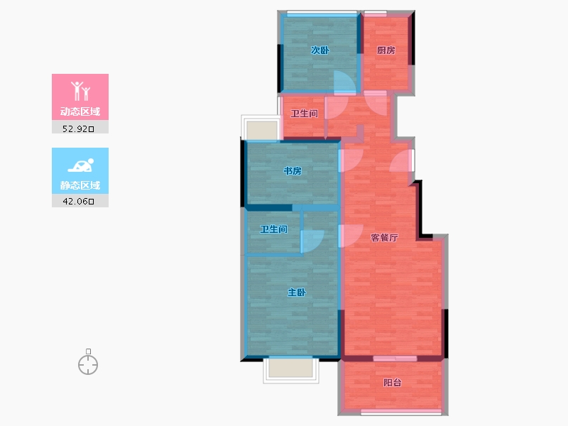 江苏省-苏州市-景悦澜庭-84.01-户型库-动静分区