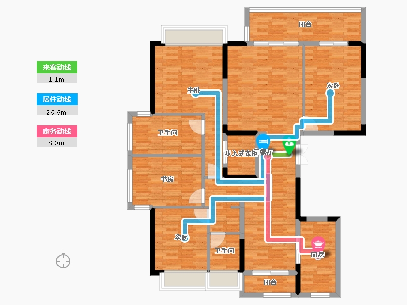 河南省-驻马店市-西湖家园-128.17-户型库-动静线