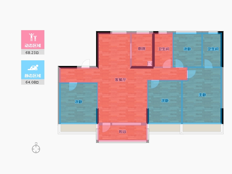 山东省-日照市-碧桂园-120.01-户型库-动静分区