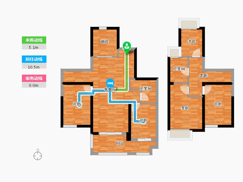 福建省-福州市-福清华润中央公园-111.52-户型库-动静线