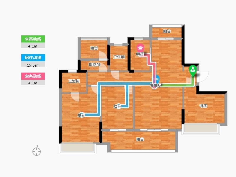 广东省-肇庆市-恒泰悦璟府-109.34-户型库-动静线