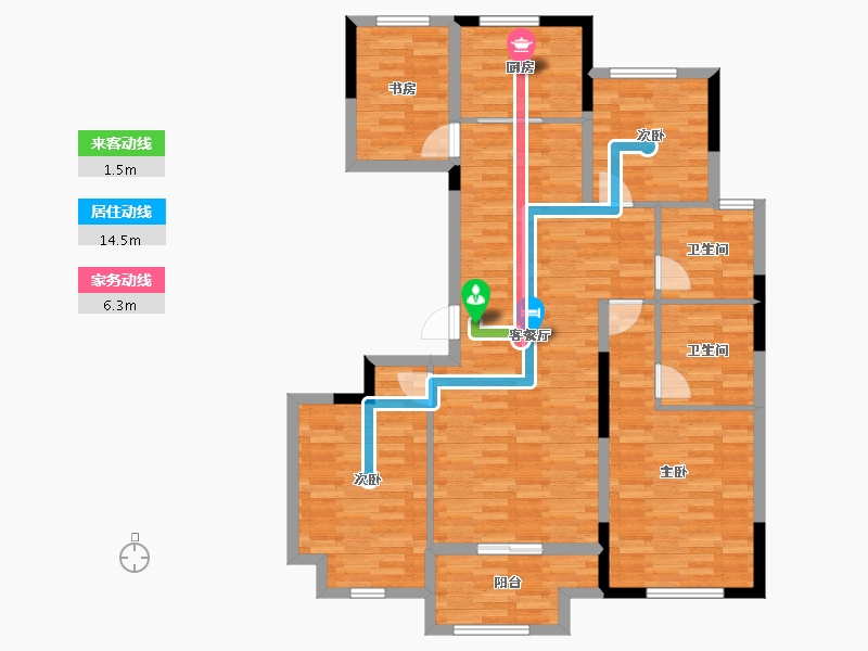 江苏省-泰州市-泰兴中南世纪城-108.00-户型库-动静线