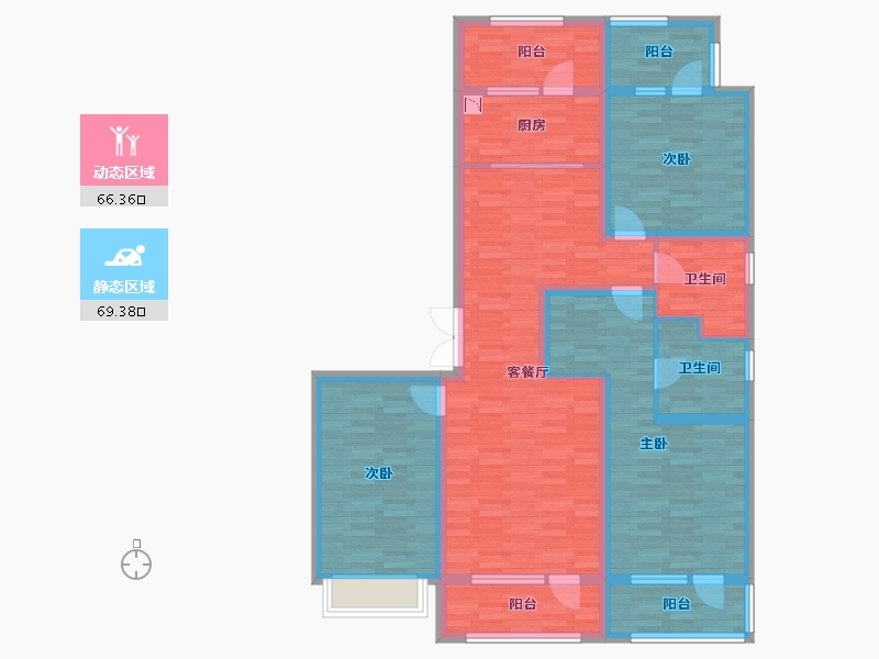 河北省-石家庄市-融创臻景园-119.63-户型库-动静分区