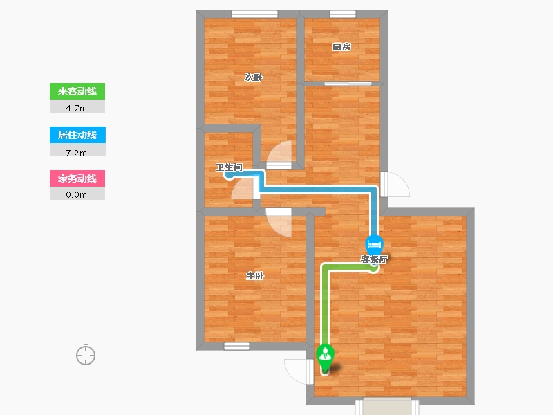 河北省-石家庄市-热一小区-70.72-户型库-动静线