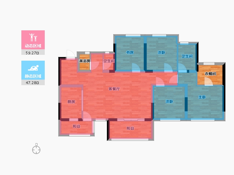 四川省-成都市-花样年智荟城-99.94-户型库-动静分区