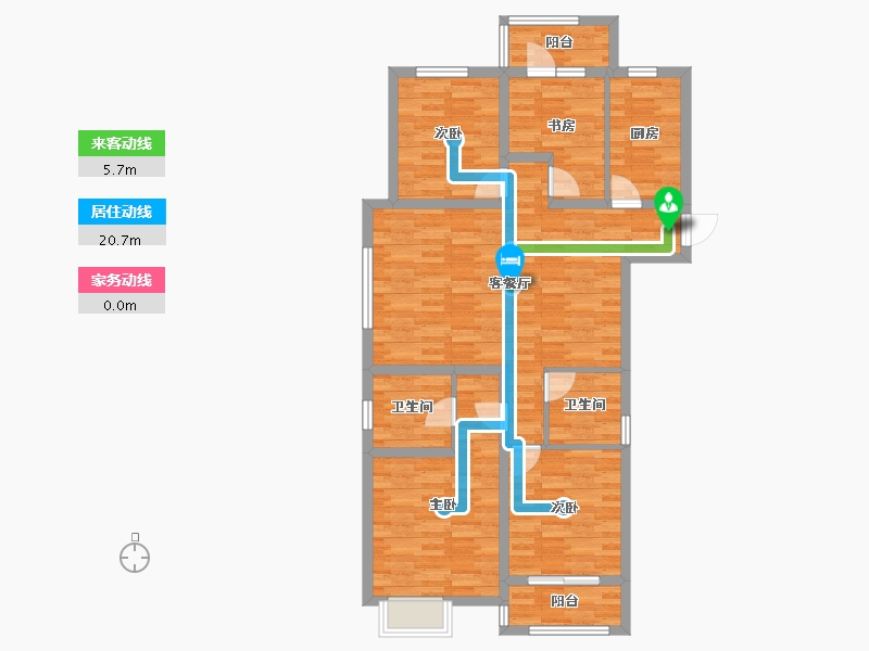 河北省-石家庄市-半岛名邸-100.72-户型库-动静线