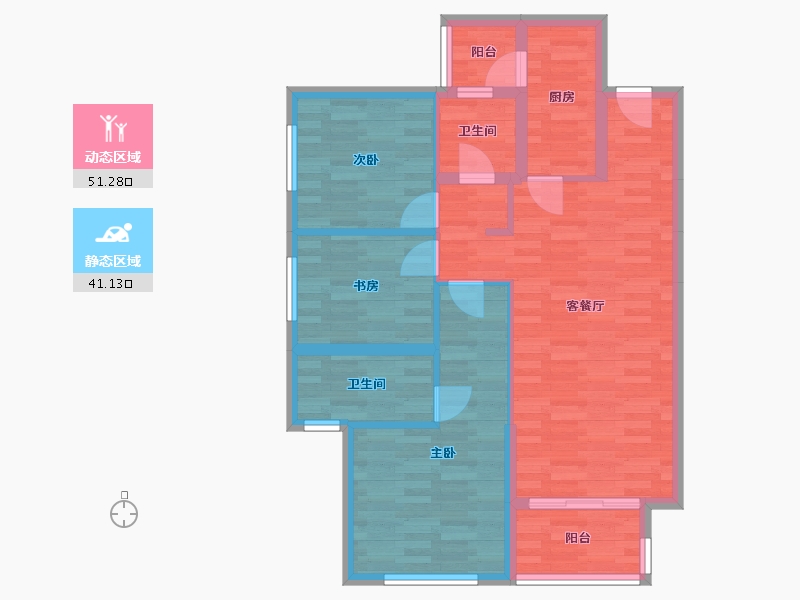 四川省-成都市-宸光和悦-82.50-户型库-动静分区