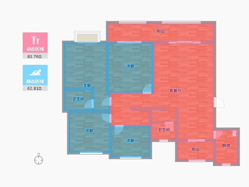 山东省-青岛市-中南世纪城四期中南熙悦-130.00-户型库-动静分区