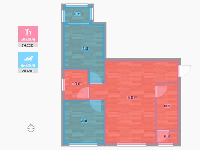 河北省-保定市-北京理想城-49.23-户型库-动静分区