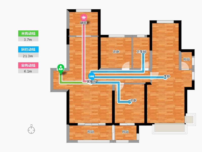 陕西省-宝鸡市-吾悦华府-114.00-户型库-动静线