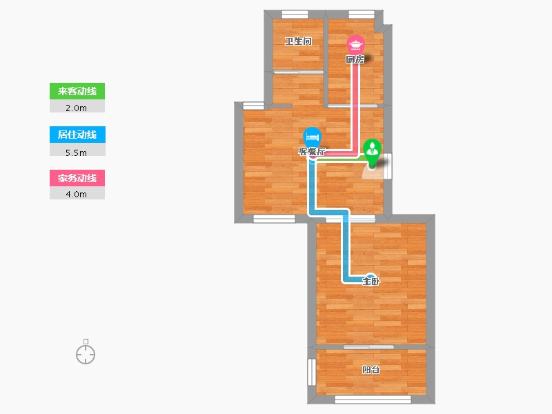 浙江省-宁波市-横港新家园-38.56-户型库-动静线