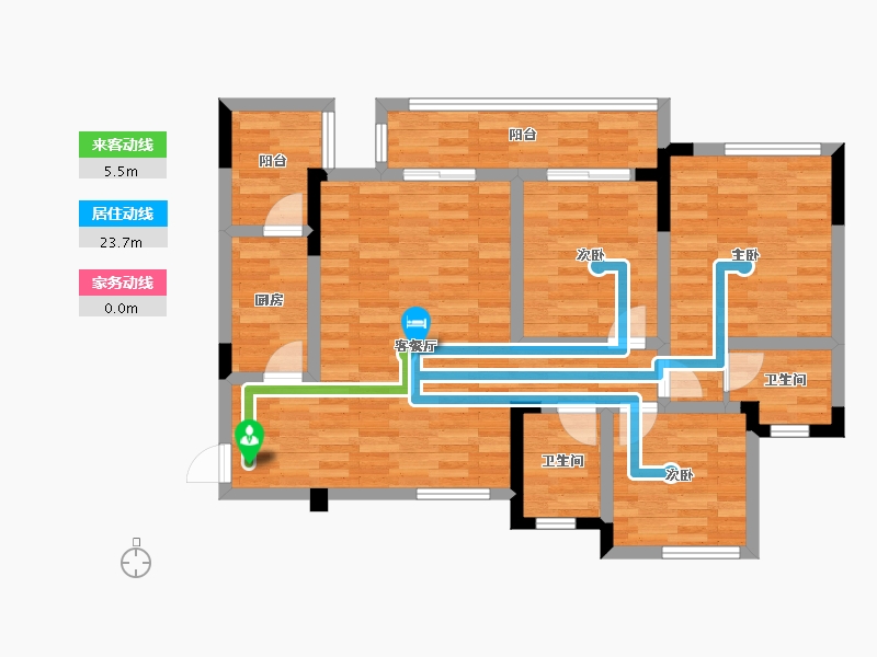 四川省-自贡市-龙湖领域-86.32-户型库-动静线