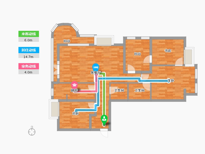 陕西省-西安市-浐灞半岛-95.05-户型库-动静线