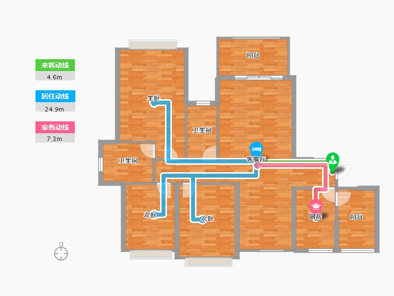 四川省-成都市-环球汇天誉-118.48-户型库-动静线