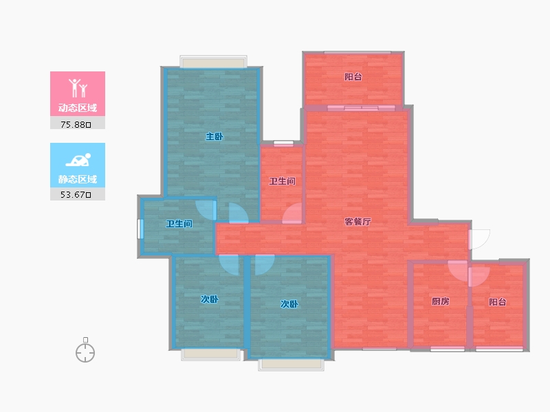 四川省-成都市-环球汇天誉-118.48-户型库-动静分区