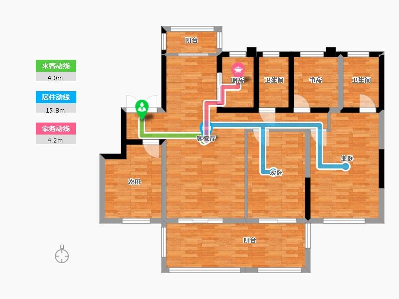 广西壮族自治区-桂林市-万达大都会-107.05-户型库-动静线