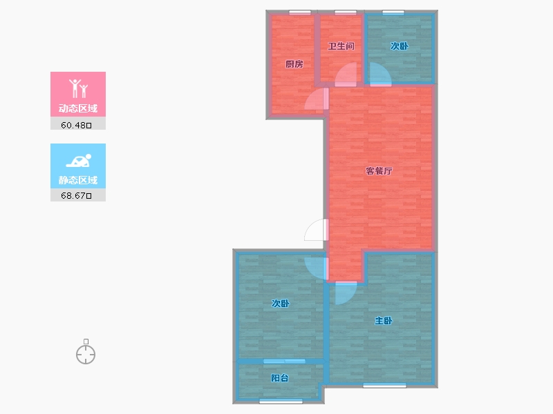 山东省-潍坊市-金都世家-117.01-户型库-动静分区