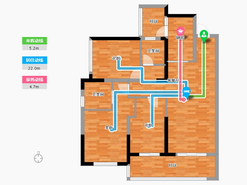 四川省-成都市-中南海棠集-94.79-户型库-动静线