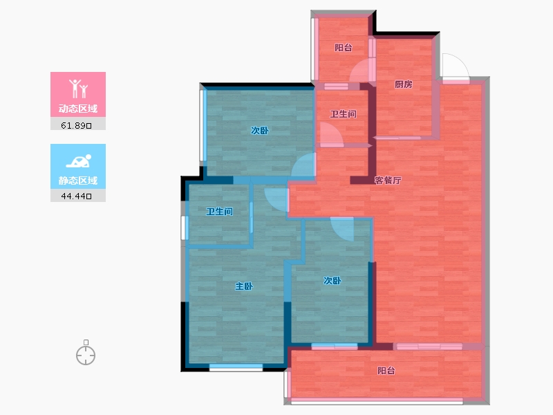 四川省-成都市-中南海棠集-94.79-户型库-动静分区