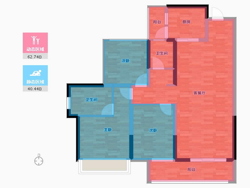 广西壮族自治区-玉林市-阳光城·丽景公馆-92.00-户型库-动静分区