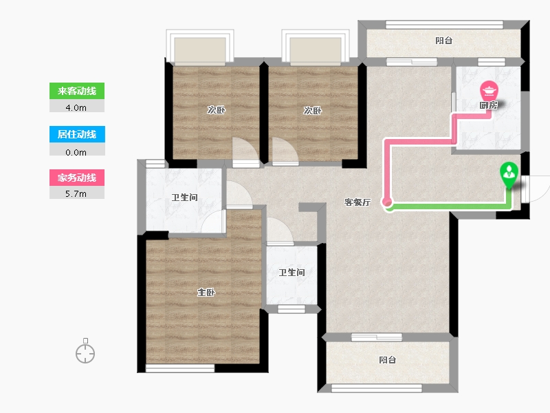 湖南省-长沙市-山水,梅溪雅郡-83.52-户型库-动静线