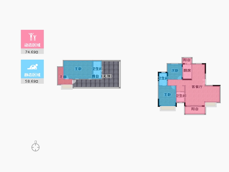 四川省-内江市-观岭云庭-146.88-户型库-动静分区