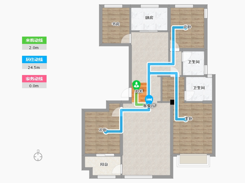 重庆-重庆市-维科望江府-103.02-户型库-动静线