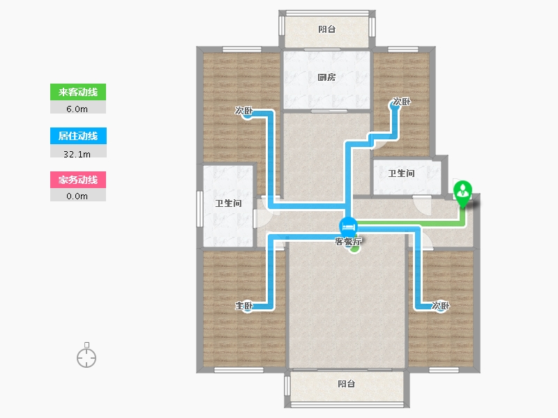 天津-天津市-翠薇园-140.99-户型库-动静线