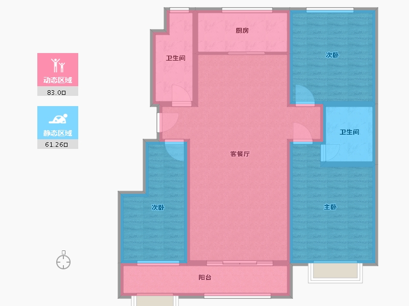 山东省-滨州市-恒基山庄-130.01-户型库-动静分区