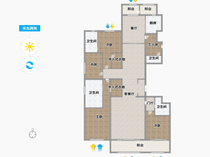 上海-上海市-融创外滩壹号院-292.99-户型库-采光通风