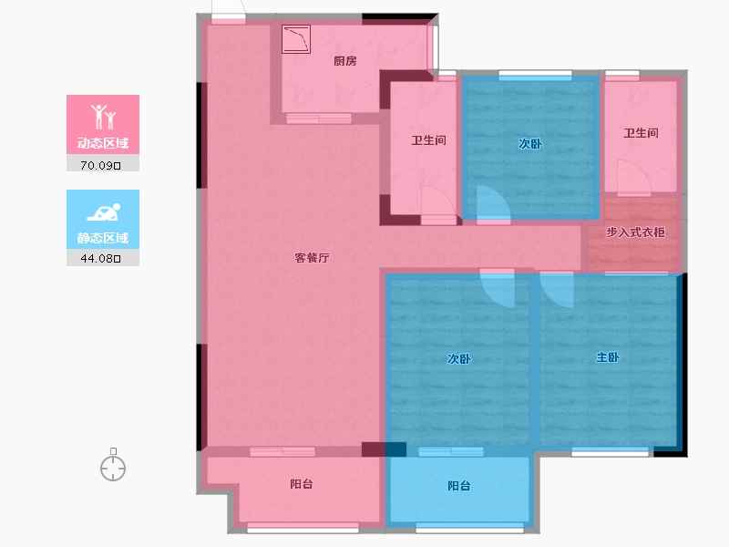 浙江省-金华市-凯悦公馆-100.19-户型库-动静分区