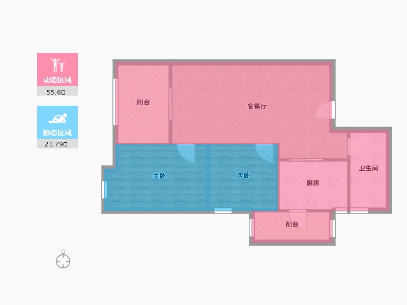 广东省-广州市-骊雅居-70.40-户型库-动静分区