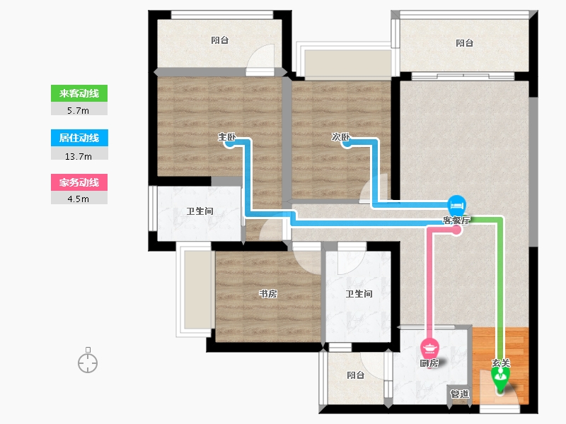 广东省-深圳市-大悦城天玺壹号-85.34-户型库-动静线