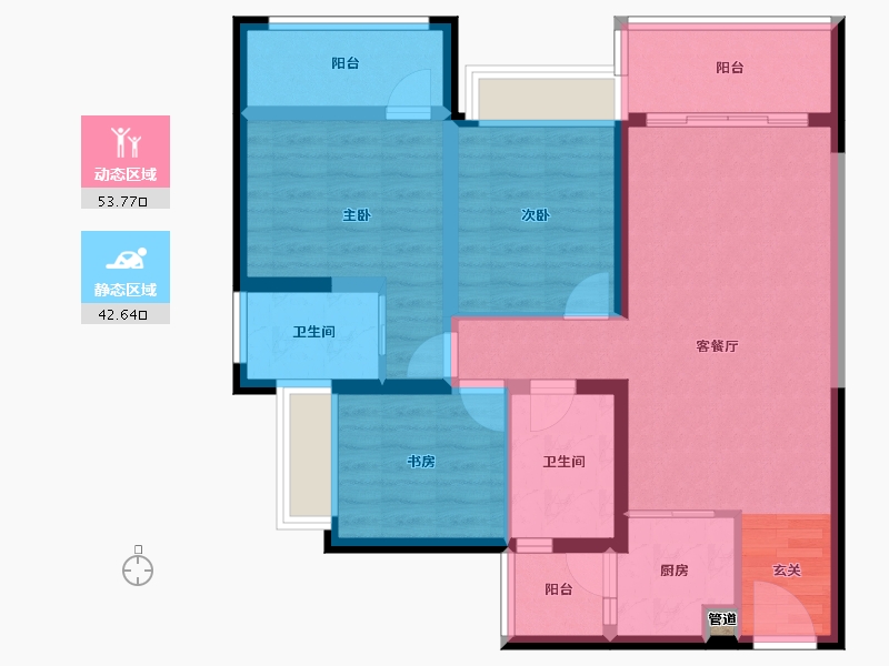 广东省-深圳市-大悦城天玺壹号-85.34-户型库-动静分区